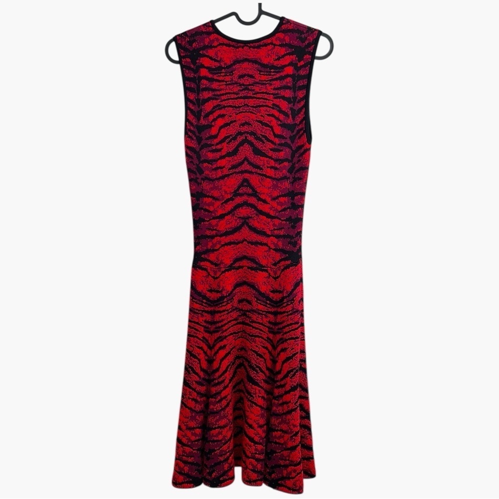 REVOLVE FAVORITE | Torn by Ronny Kobo Malu Tiger Red Black Jacquard knit Dress S - Picture 5 of 7